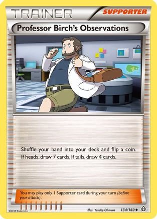 Professor Birch's Observations 134/160 - XY  Primal Clash Normal - Uncommon
