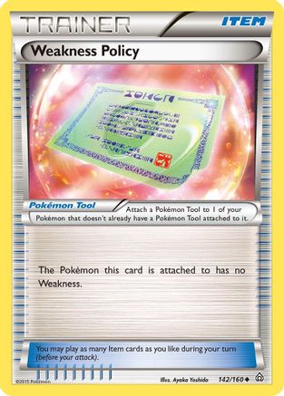 Weakness Policy 142 - XY  Primal Clash Reverse Holofoil - Uncommon