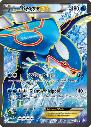 Kyogre EX (148 Full Art) 148 - XY  Primal Clash Holofoil - Ultra Rare