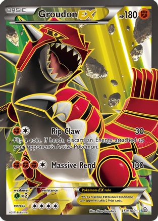 Groudon EX (150 Full Art) 150/160 - XY  Primal Clash Holofoil - Ultra Rare