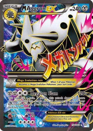 M Aggron EX (154 Full Art) 154/160 - XY  Primal Clash Holofoil - Ultra Rare