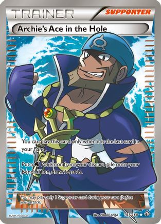 Archie's Ace in the Hole (157 Full Art) 157/160 - XY  Primal Clash Holofoil - Ultra Rare