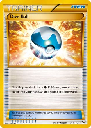 Dive Ball (161 Secret Rare) 161/160 - XY  Primal Clash Holofoil - Secret Rare