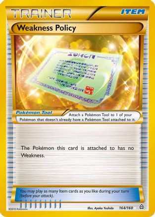 Weakness Policy (164 Secret Rare) 164 - XY  Primal Clash Holofoil - Secret Rare