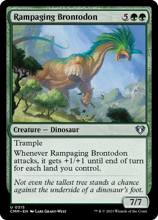 Rampaging Brontodon (CMM-315) - Commander Masters Foil