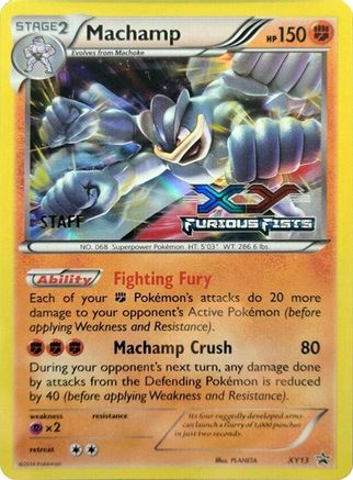 Machamp (Prerelease) [Staff] (XY13) - XY Promos Holofoil - Promo