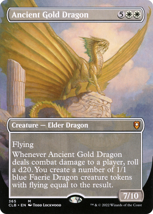 Ancient Gold Dragon (CLB-365) - Commander Legends: Battle for Baldur's Gate (Borderless) Foil