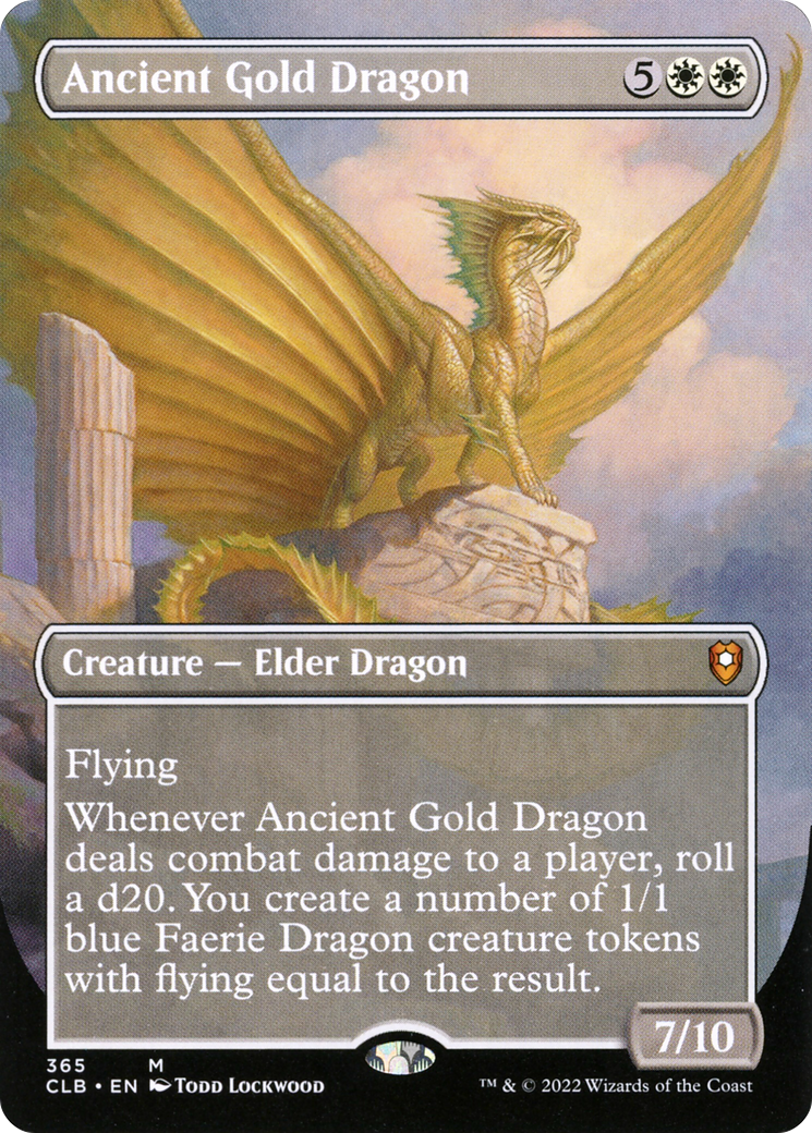 Ancient Gold Dragon (CLB-365) - Commander Legends: Battle for Baldur's Gate (Borderless)