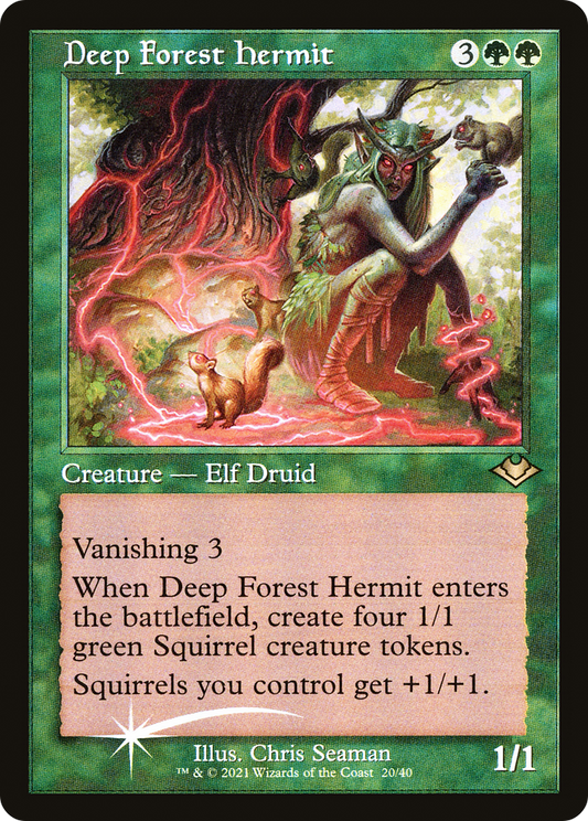 Deep Forest Hermit (Retro Frame)  (MH1-020) - Modern Horizons 1 Timeshifts Foil