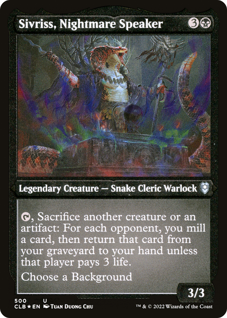 Sivriss, Nightmare Speaker (CLB-500) - Commander Legends: Battle for Baldur's Gate Etched Foil