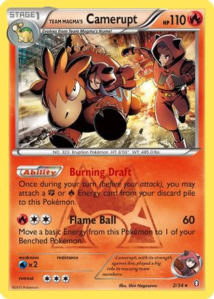 Team Magma's Camerupt 2/34 - Double Crisis Holofoil