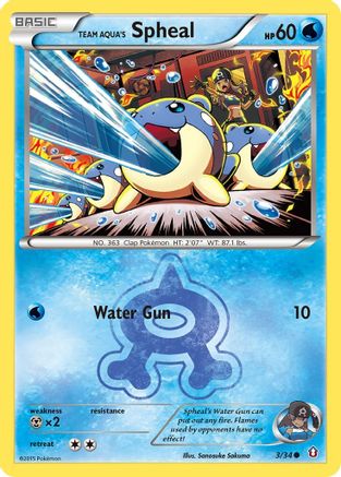 Team Aqua's Spheal - 003/34 - Double Crisis Reverse Holofoil