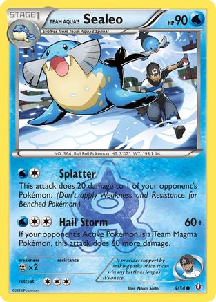 Team Aqua's Sealeo - 004/34 - Double Crisis Normal
