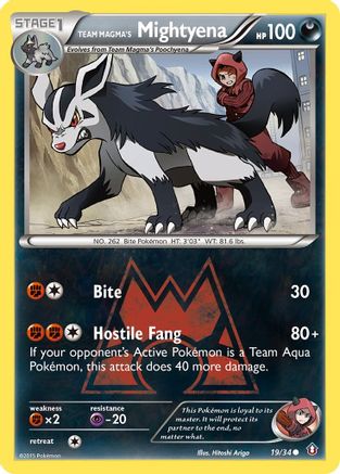 Team Magma's Mightyena 19/34 - Double Crisis Reverse Holofoil