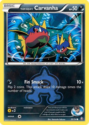 Team Aqua's Carvanha - 020/34 - Double Crisis Normal