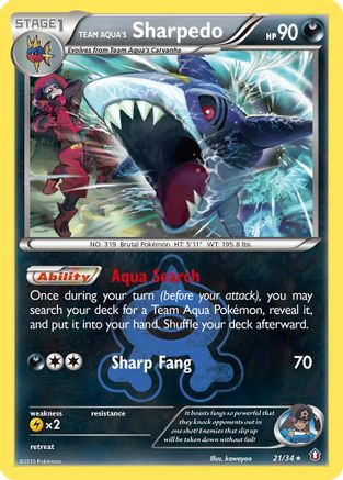 Team Aqua's Sharpedo - 021/34 - Double Crisis Holofoil