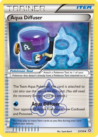 Aqua Diffuser - 023/34 - Double Crisis Reverse Holofoil - Uncommon