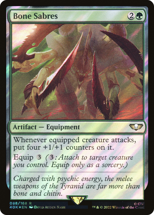 Bone Sabres (Surge Foil) (40K-88★) - Warhammer 40,000 Commander Foil