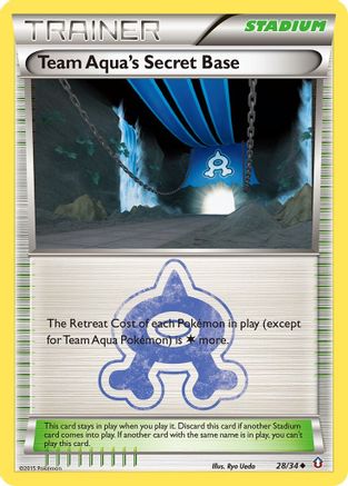 Team Aqua's Secret Base - 028/34 - Double Crisis Reverse Holofoil