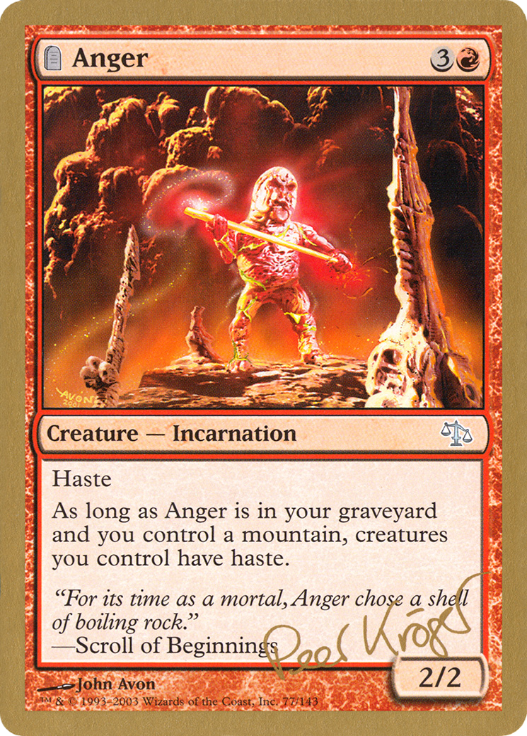 Anger (WC03-PK77) - World Championship Decks 2003