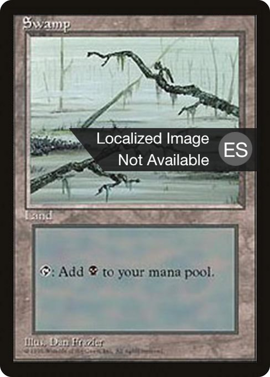 Swamp (4BB-372) - Fourth Edition Foreign Black Border