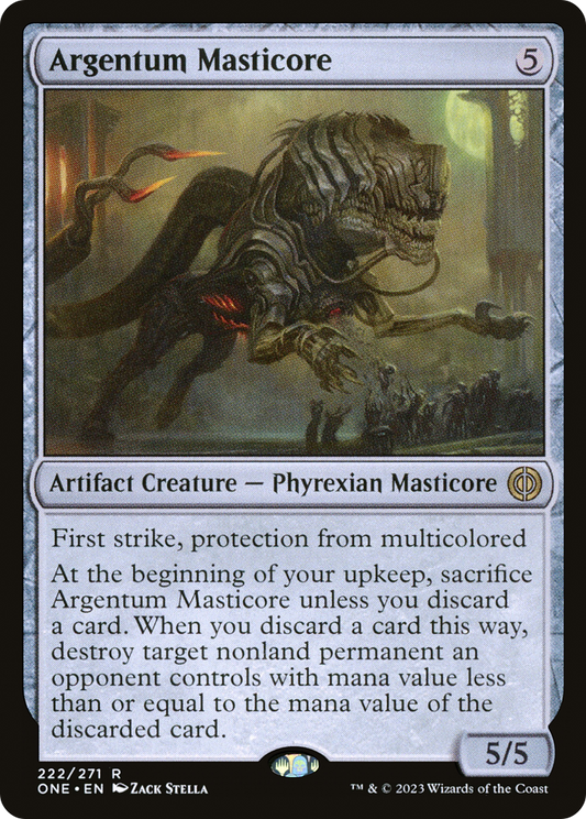 Argentum Masticore (ONE-222) - Phyrexia: All Will Be One Foil