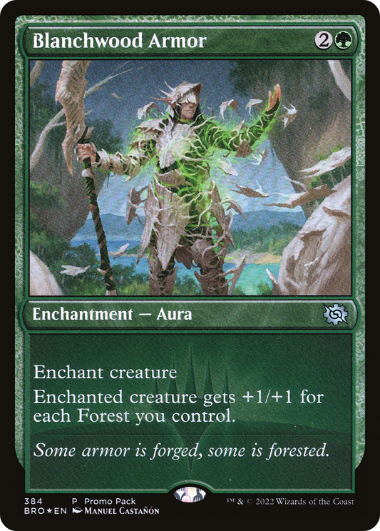 Blanchwood Armor (PPBRO-384) - The Brothers' War (Promo Pack) Foil