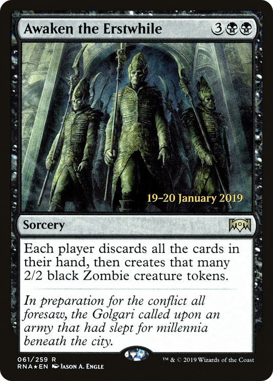 Awaken the Erstwhile (PRE-061) - Ravnica Allegiance Promos Foil