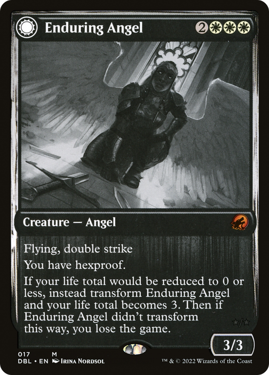 Enduring Angel // Angelic Enforcer (DBL-017) - Innistrad: Double Feature: (Double Faced Transform) Foil