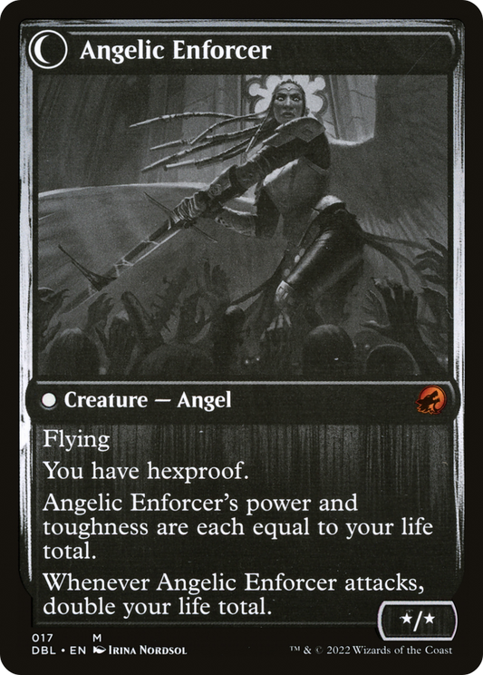 Enduring Angel // Angelic Enforcer (DBL-017) - Innistrad: Double Feature: (Double Faced Transform) Foil