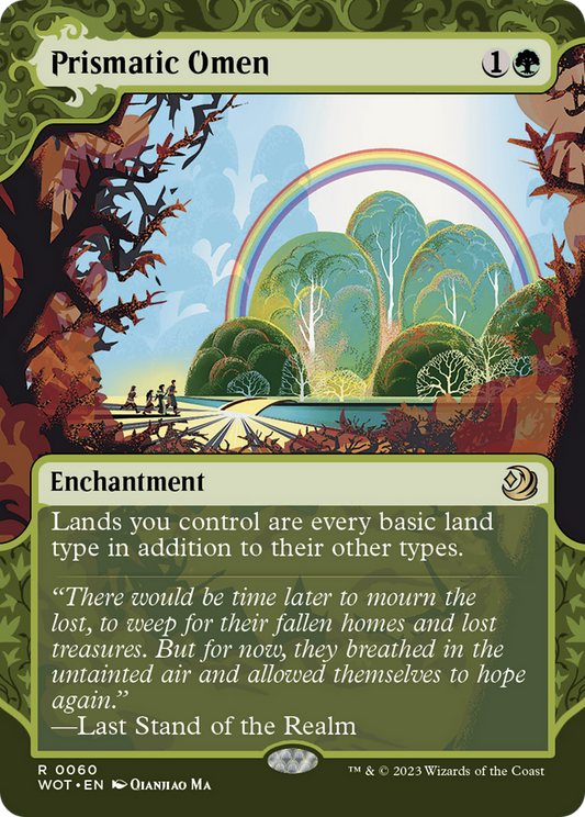 Prismatic Omen (WOT-060) - Wilds of Eldraine: Enchanting Tales: (Showcase) (Borderless) Foil