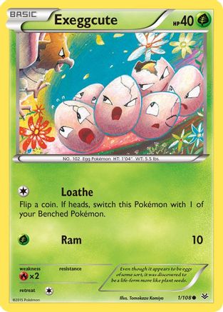Exeggcute 001/108 - XY  Roaring Skies Reverse Holofoil - Common