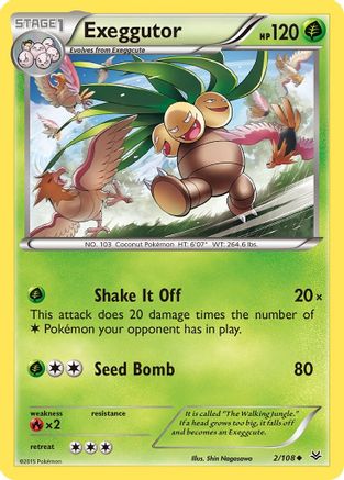 Exeggutor 002/108 - XY  Roaring Skies Reverse Holofoil - Uncommon