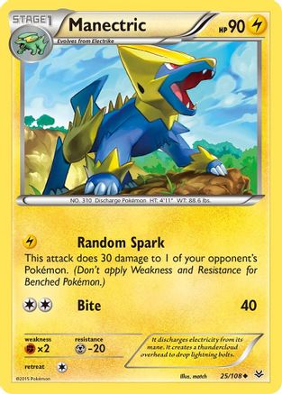 Manectric 025/108 - XY  Roaring Skies Normal - Uncommon