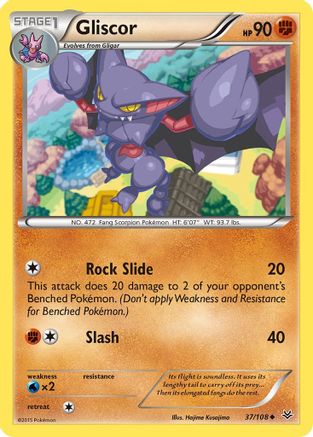 Gliscor 037 - XY  Roaring Skies Reverse Holofoil - Uncommon