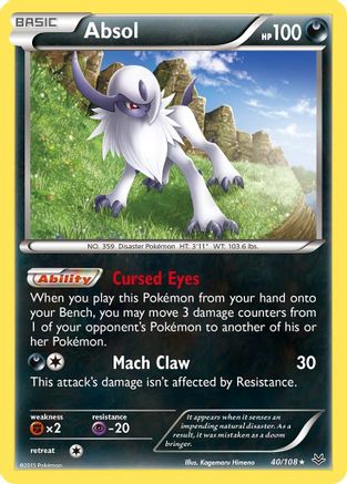 Absol 040/108 - XY  Roaring Skies Holofoil - Holo Rare