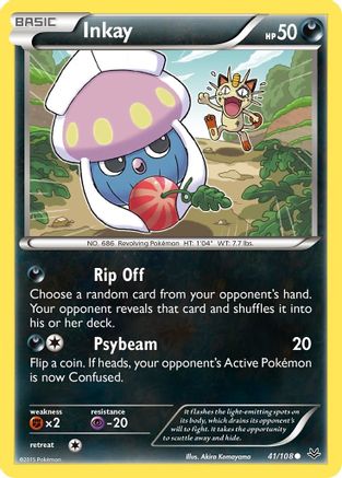 Inkay 041/108 - XY  Roaring Skies Reverse Holofoil - Common