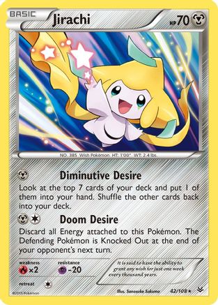 Jirachi 042/108 - XY  Roaring Skies Holofoil - Holo Rare