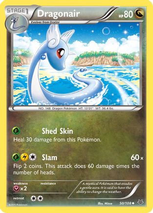 Dragonair 050/108 - XY  Roaring Skies Reverse Holofoil - Uncommon
