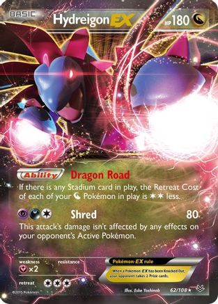 Hydreigon EX 062/108 - XY  Roaring Skies Holofoil - Ultra Rare