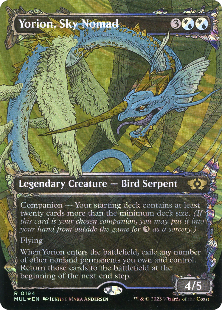 Yorion, Sky Nomad (MUL-194) - Multiverse Legends: (Showcase) (Borderless) Foil