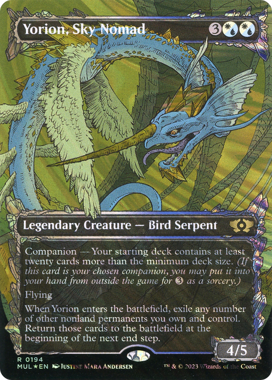 Yorion, Sky Nomad (MUL-194) - Multiverse Legends: (Showcase) (Borderless) Foil