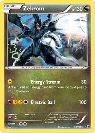 Zekrom 64/108 - Roaring Skies Holofoil