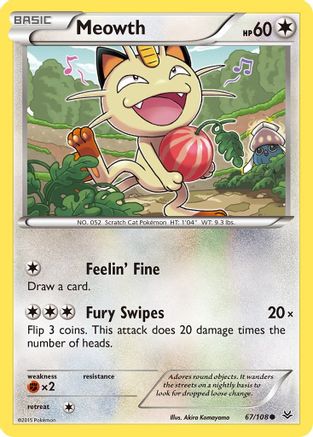Meowth (67/108) - XY  Roaring Skies  - Common