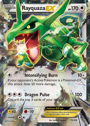 Rayquaza EX (75) 075/108 - XY  Roaring Skies Holofoil - Ultra Rare