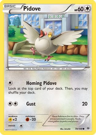 Pidove 078 - XY  Roaring Skies Normal - Common