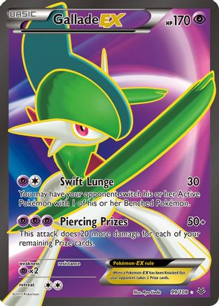 Gallade EX (99 Full Art) 099/108 - XY  Roaring Skies Holofoil - Ultra Rare