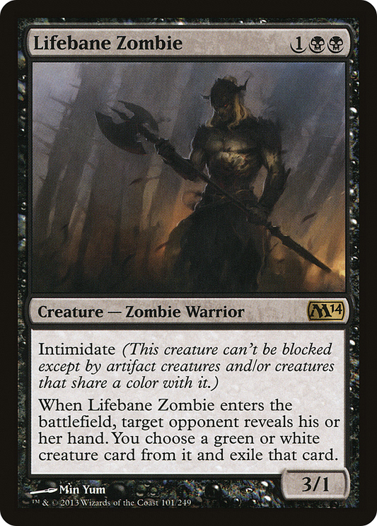 Lifebane Zombie (M14-101) - Magic 2014 Foil