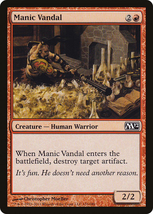 Manic Vandal (M12-151) - Magic 2012 Foil