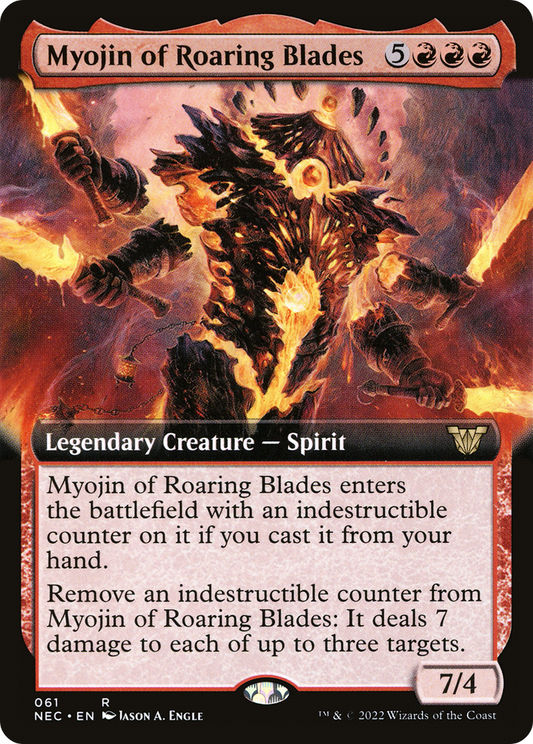 Myojin of Roaring Blades (Extended Art) (NEC-061) - Neon Dynasty Commander: (Extended Art)